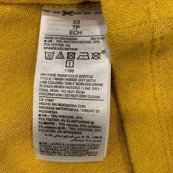 NWT Old navy plus knit Long sleeve swing mustard dress size xs petite - Picture 15 of 15